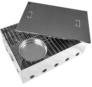 Sporting equipment: KIWI SIZZLER - TWO TRAY STAINLESS STEEL SMOKER