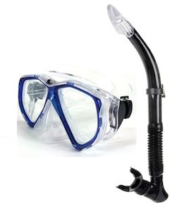 Sporting equipment: SEA HARVESTER - MASK AND SNORKEL SET BLUE