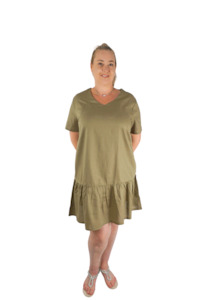 Ellie Box Tiered Summer Dress - Khaki