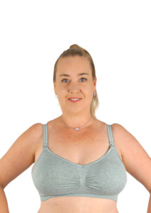 Clothing: Soft Nursing Bra - Light Grey