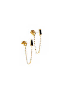 Mini Stud Chain Gold/Black