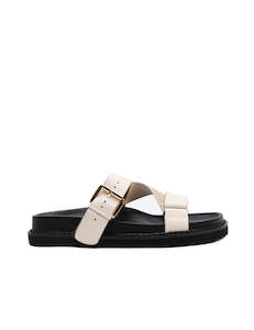 Footwear: Aki Slide - Cream/Nude