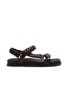 Elke Braided Sandal - Black Cherry