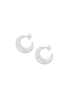 Footwear: Half Moon Hoop - Silver