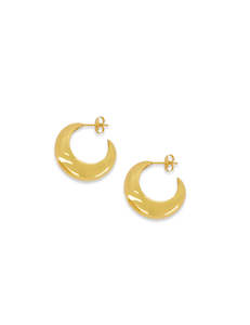 Half Moon Hoop - Gold