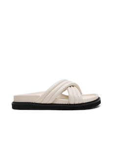 Footwear: Trio Slide - Cream