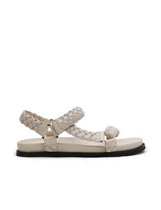 Footwear: Elke Braided Sandal - Oyster