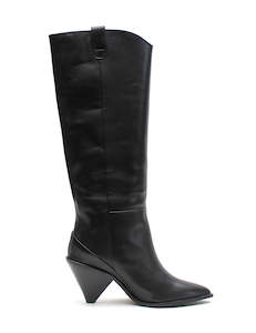 Frankie Knee High Boot - Black