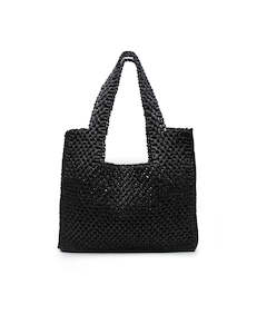 Macrame Tote Bag - Black