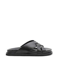 Footwear: Cross Cut Slide - Black