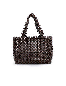 Footwear: Bon Bon Beaded Bag - Brown