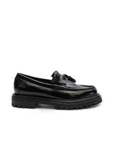 Isla Tassel Loafer - Black