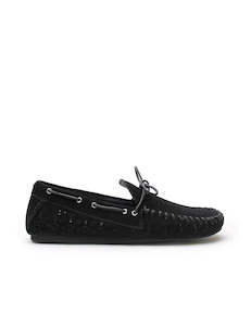 Footwear: Moccasin - Black Print