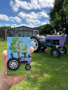 Farm produce or supplies wholesaling: Lavender Purple Tractor Fridge Magnet