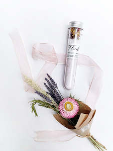 Relaxing Floral Bath Salts Tube - Pink Salts & Epsom Salts