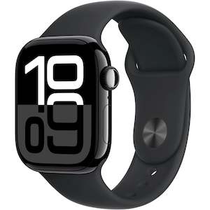 Internet only: Apple Watch Series 10 GPS + Cellular 42mm Jet Black Aluminium - Sport Band