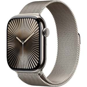 Apple Watch Series 10 GPS + Cellular 42mm Natural Titanium - Milanese Loop