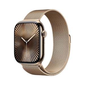 Apple Watch Series 10 GPS + Cellular 42mm Gold Titanium - Milanese Loop