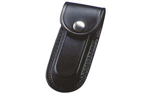 Internet only: Whitby Knives Leather Knife Pouch Holster Sheath Black Size M For 4.5'' Knife