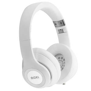 Internet only: Moki Katana Wireless Over-Ear Headphones - White