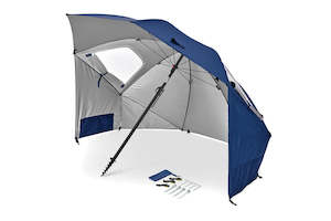 Sport-Brella Premiere UPF50+ Sun Protection Umbrella w/ Side Panels/Storage Blue