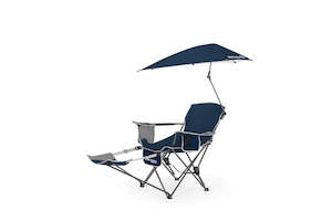 Sport-Brella Adjustable Reclining Chair Outdoor Seating w 360 Umbrella Blue