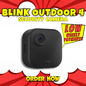 Blink Outdoor 4 — Wireless smart security camera, two-year battery life, local…