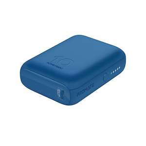 Internet only: Promate ACME-PD20.BL PROMATE 10000mAhUltra-MiniPowerBankwithUSB-CInput.SimultaneousChargingviaUSB-Aand USB-C Output Ports. Built-in Over Charging and Short Cicuit Protection. 3 hour Recharging Time. Colour Blue