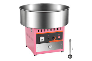 Internet only: Alston 1000W Commercial Electric Cotton Candy Machine Sugar Fairy Floss Maker For Family Party with Stainless Steel Bowl Storage Drawer Pink Color