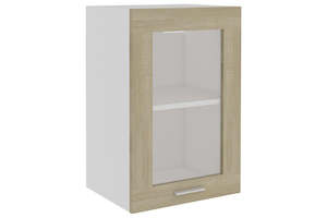 Hanging Glass Cabinet Sonoma Oak 40x31x60 cm Engineered Wood vidaXL