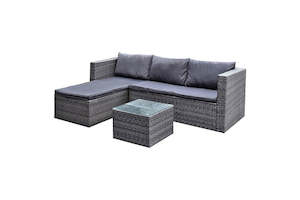 3pc Lounge Set Outdoor Sofa Furniture Rattan Wicker Chair Sofa