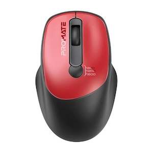 Promate EZGrip Ambidextrous Ergonomic Wireless Mouse. 800/1200/1600Dpi, Easy Plu…