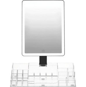 Internet only: Homedics Radiance LED Beauty Mirror with Organiser Black