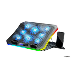 MOOJAY C50 Laptop Cooling Pad with Quiet Fans and Phone Holder