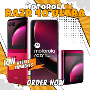 Internet only: Motorola razr 40 Ultra 5G 256GB Storage + 8GB RAM - 6.9"/3.6" FHD Display - Dual SIM (Nano SIM + eSIM) Unlocked Android 13 Flip Phone - UK/EU Version (Viva Magenta)