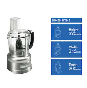 KitchenAid 7 Cup Food Processor Contour Silver