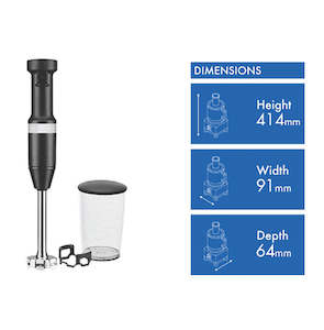 KitchenAid Corded Hand Blender - Matte Black