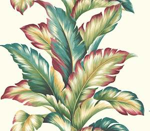 Multi Colour Palm leaf Wallpaper