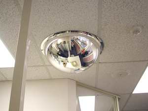 Anti-Vandal Stainless Steel Mirror 500mm Full Dome