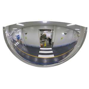 Anti-Vandal Stainless Steel Mirror 500mm  Half Dome