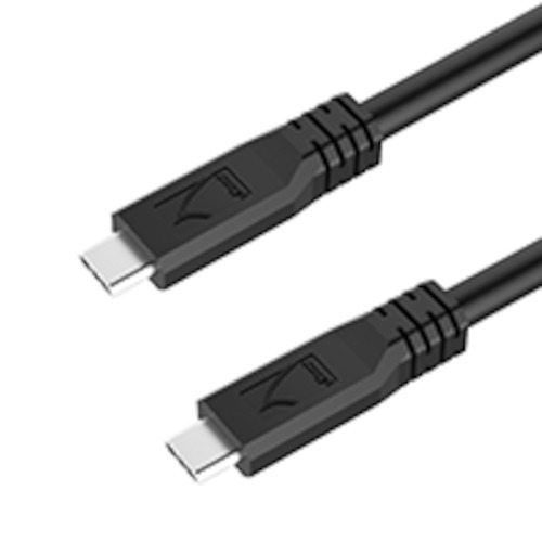 USB 3.1 C to C (6.3mm OD) C Male Straight to C Male Straight - 5m