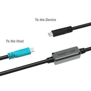 Sales agent for manufacturer: FireNEX-uLINK-10G USB C to C Multi-function Active Cable USB 3.1 Gen 2 10Gbps, DisplayPort 1.4, and 60W PD