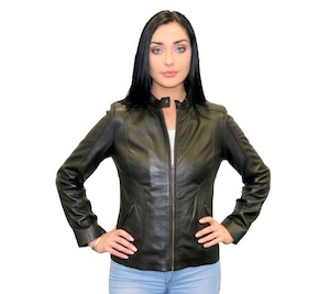 Women’s Black Leather Jacket AL748