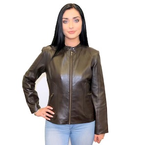 Women’s Brown Leather Jacket AL748