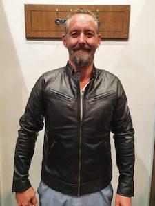 Leather clothing: Black Leather Jacket AM1004