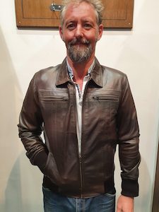 Leather clothing: Antique Brown Leather Jacket AM1006