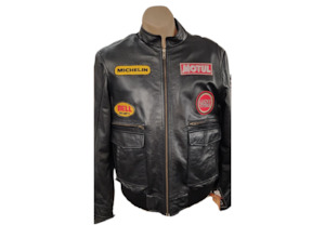 Leather clothing: Classic Black Leather Jacket