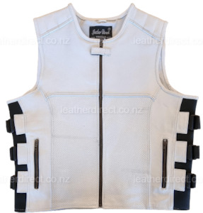 Leather clothing: White Leather Vest