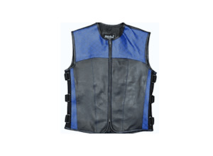 Swat Style Leather Vest Blue