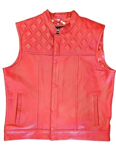 Leather Jean Red Vest